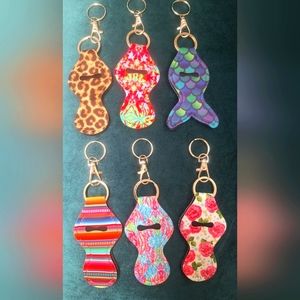 Keychain lipstick/ chapstick holders- 6ct- New in package